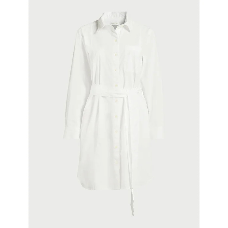 Free Assembly Mini Shirtdress with Long Sleeves, Sizes XS-XXXL | Walmart (US)