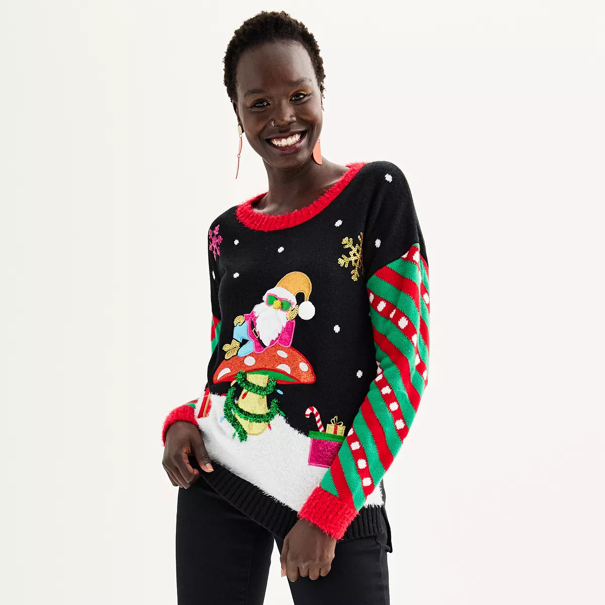 Women's Celebrate Together™ Long Sleeve Crewneck Christmas Sweater | Kohl's