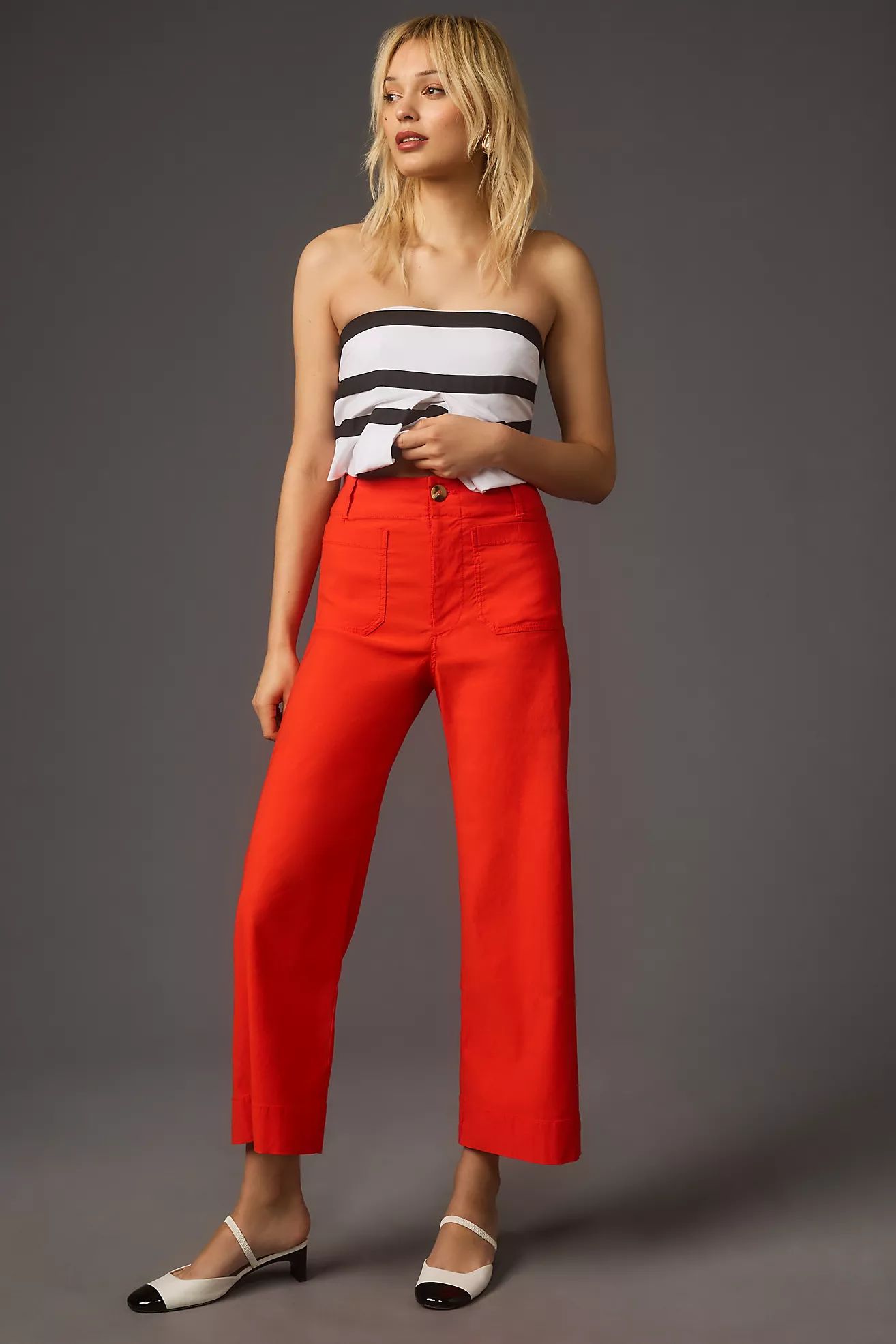 The Colette Cropped Wide-Leg Pants by Maeve | Anthropologie (US)