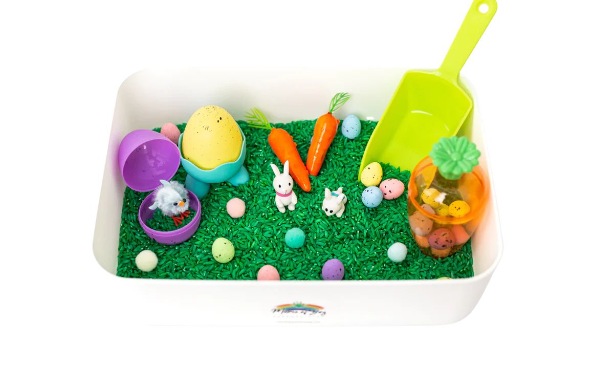 Easter Mini Sensory Bin | Mama of Joy Sensory Play