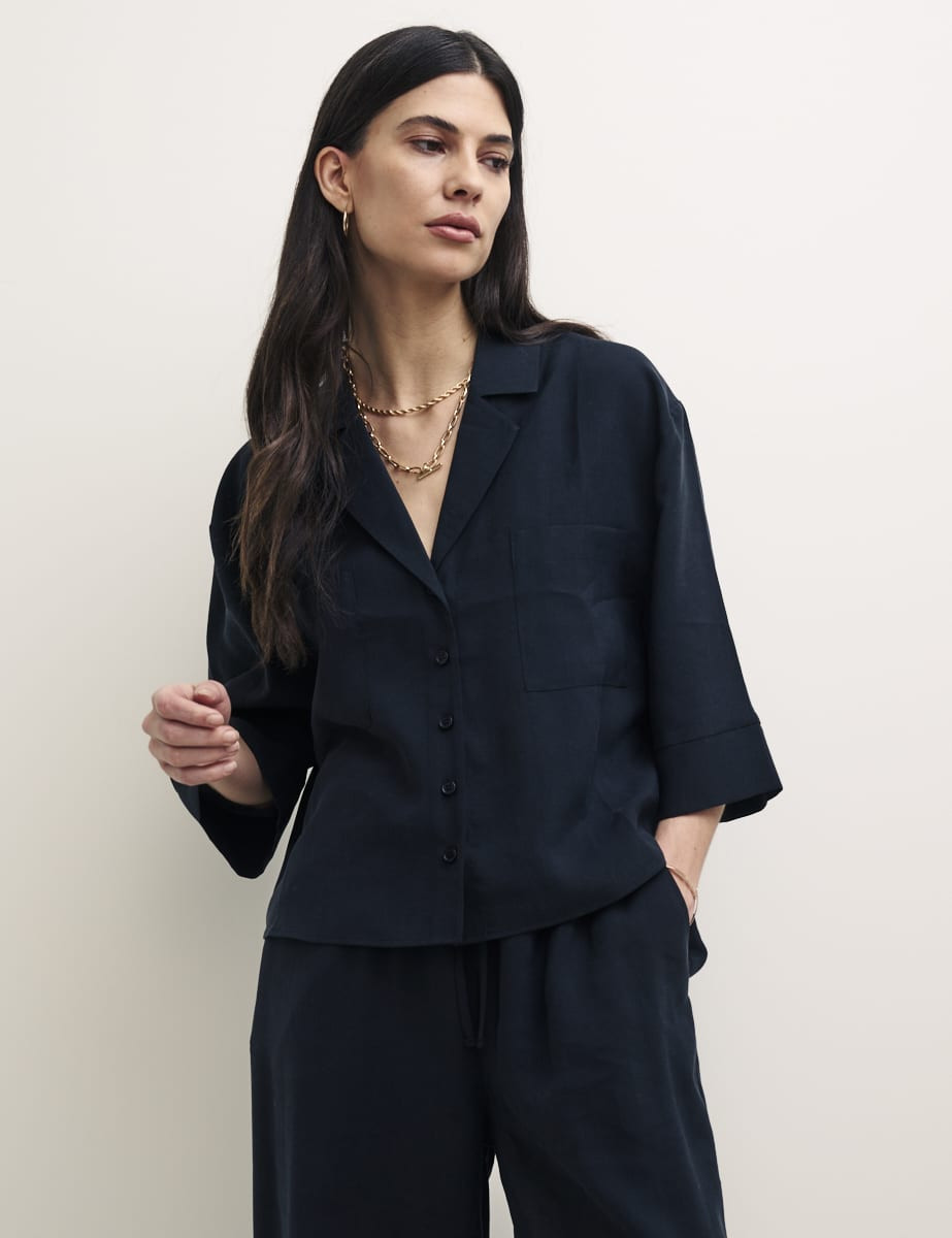 Black Oversized Boxy Shirt | Nobody's Child