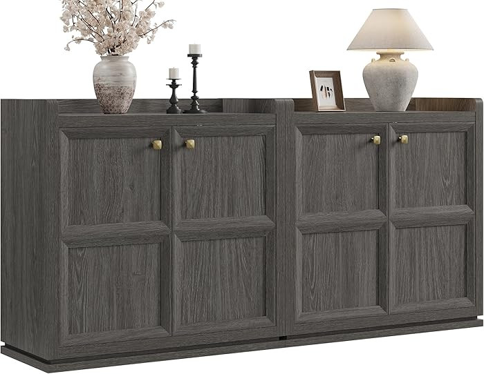 SICOTAS Buffet Cabinet with Storage 67" Sideboard Accent Storage Cabinet for Bedroom Dining Room ... | Amazon (US)