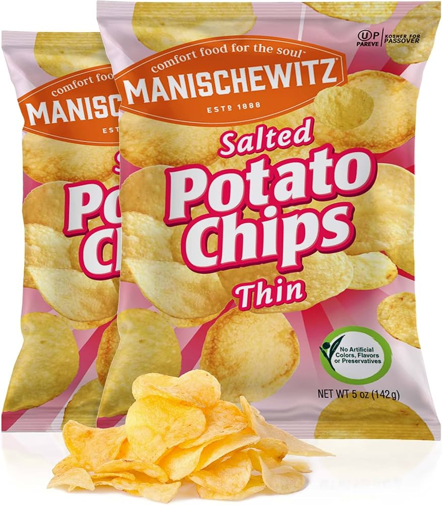 Manischewitz Original Salted Potato Chips 5oz (2 Pack) | Crispy & Delicious | No Artificial Color... | Amazon (US)