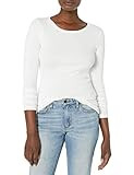 J.Crew Women's Slim Perfect Long-Sleeve T-Shirt, White, L | Amazon (US)