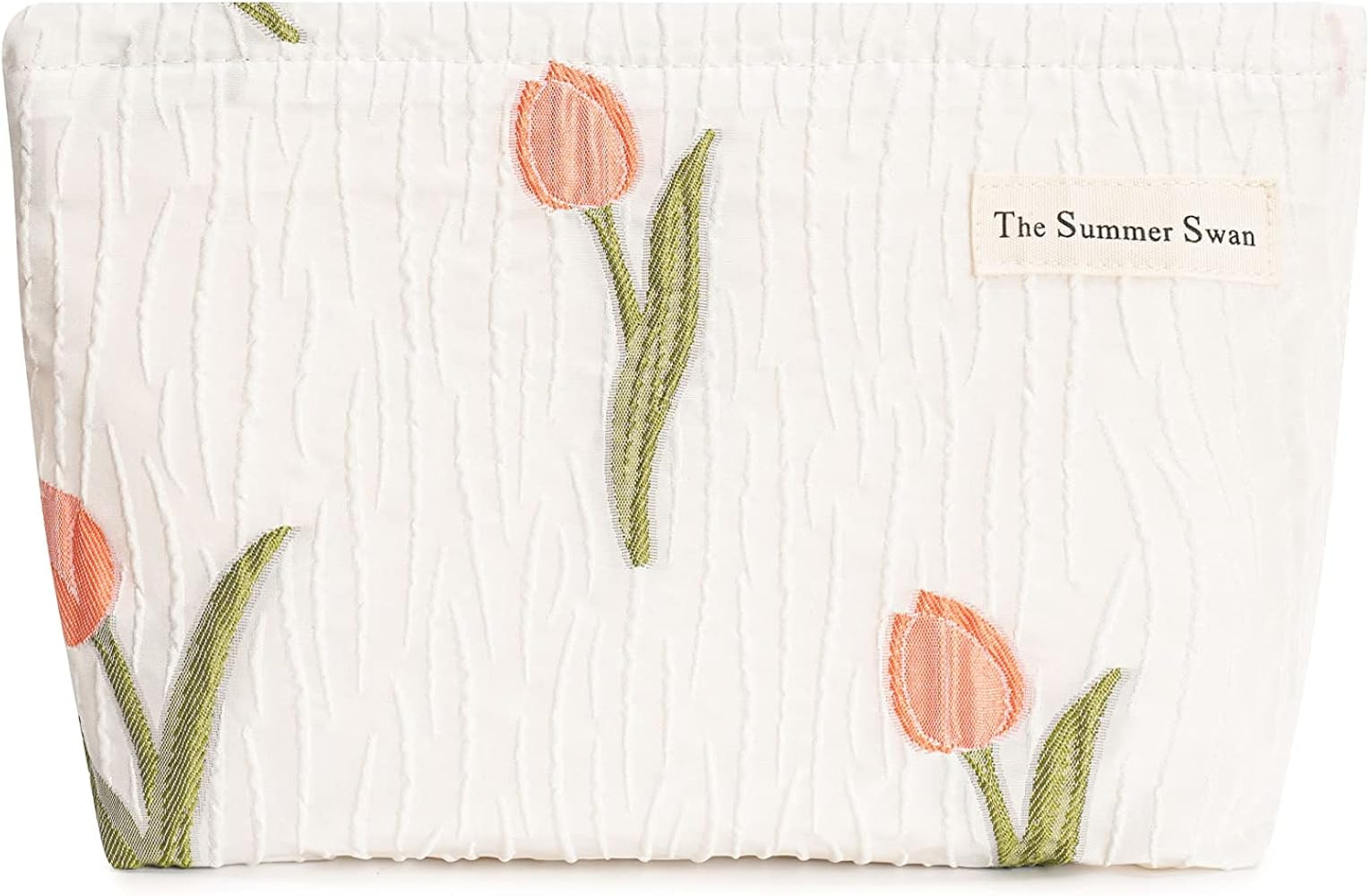 The Summer Swan | Large Aesthetic Makeup Bag | Floral Makeup Bag | Mid-day Clutch | Period Kit Ba... | Amazon (US)