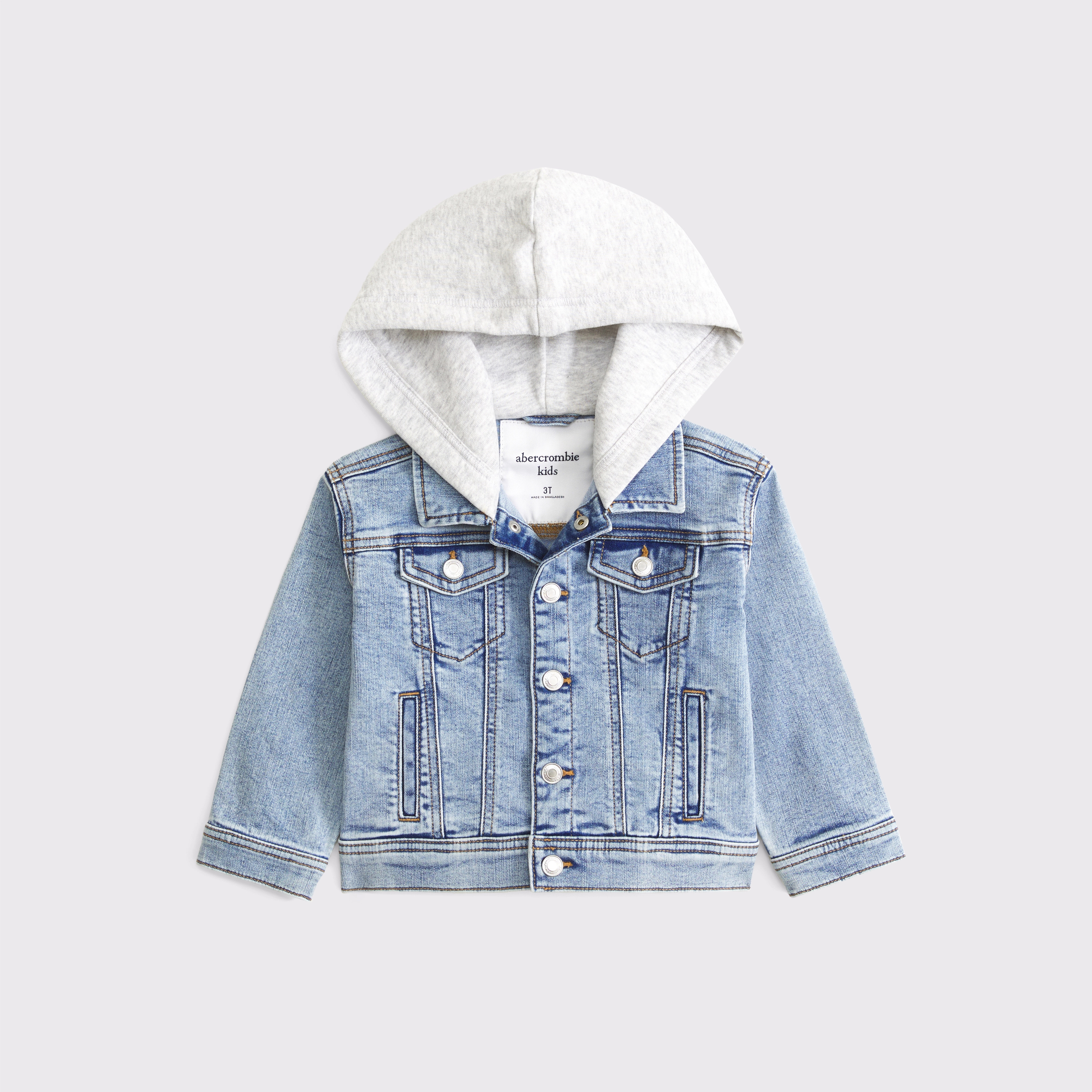 toddler hooded denim jacket | Abercrombie & Fitch (US)