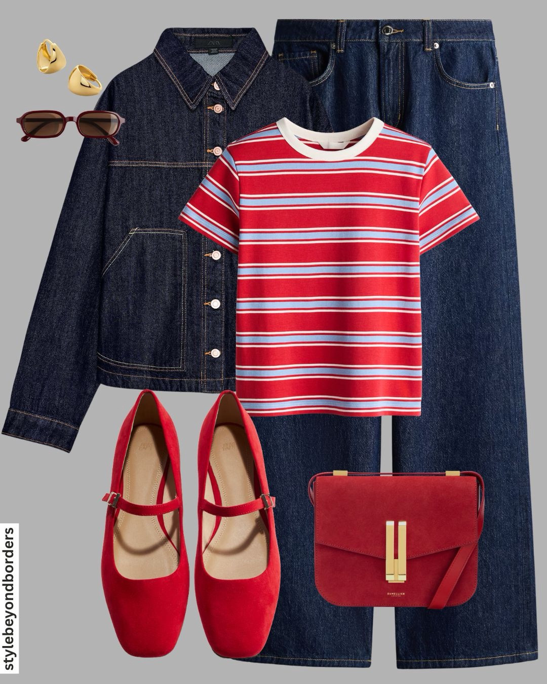 Denim jacket styling for spring ❤️🦋



Tags: denim jacket, red striped shirt, red ballet flats, wide leg denim jeans, belted twill trousers, striped top, suede bag, polka dot satin slirt, red bag, black heels, black top, yellow cardigan, brown trousers, leopard print trousers, raffia bag, nike sneakers, H&M, Zara, Mango, sprinf outfit, chic outfit, holiday outfit, everyday outfit

#LTKshoes #LTKspring #LTKstyletip