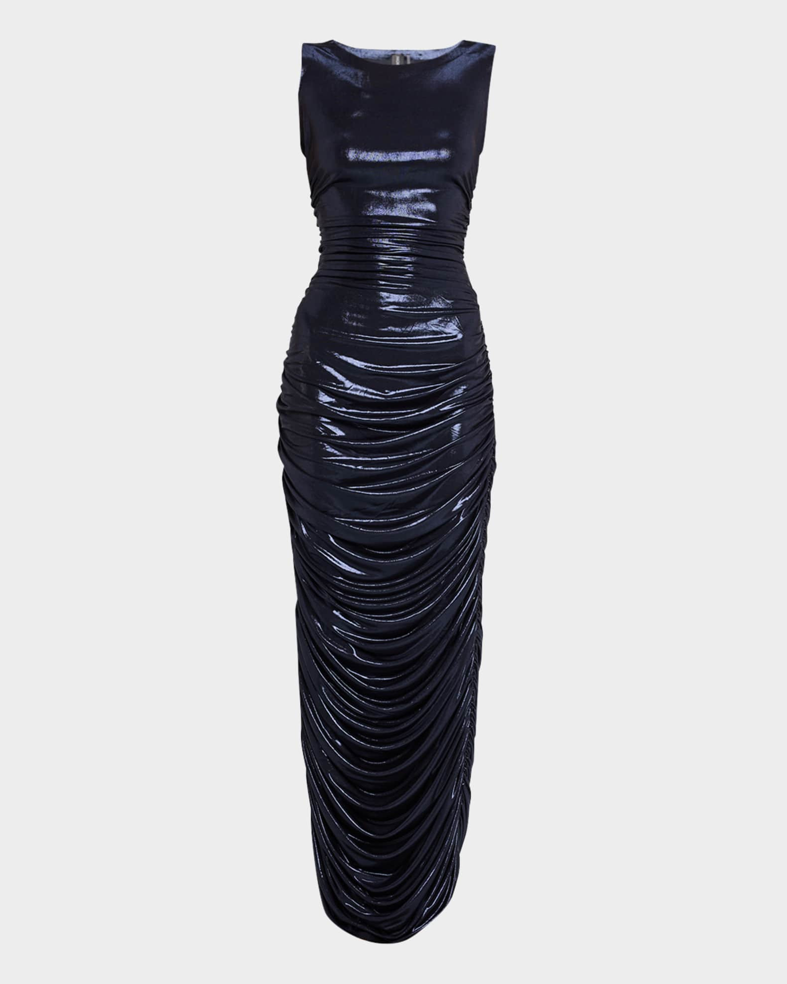 Sleeveless Side Shirred Gown | Neiman Marcus