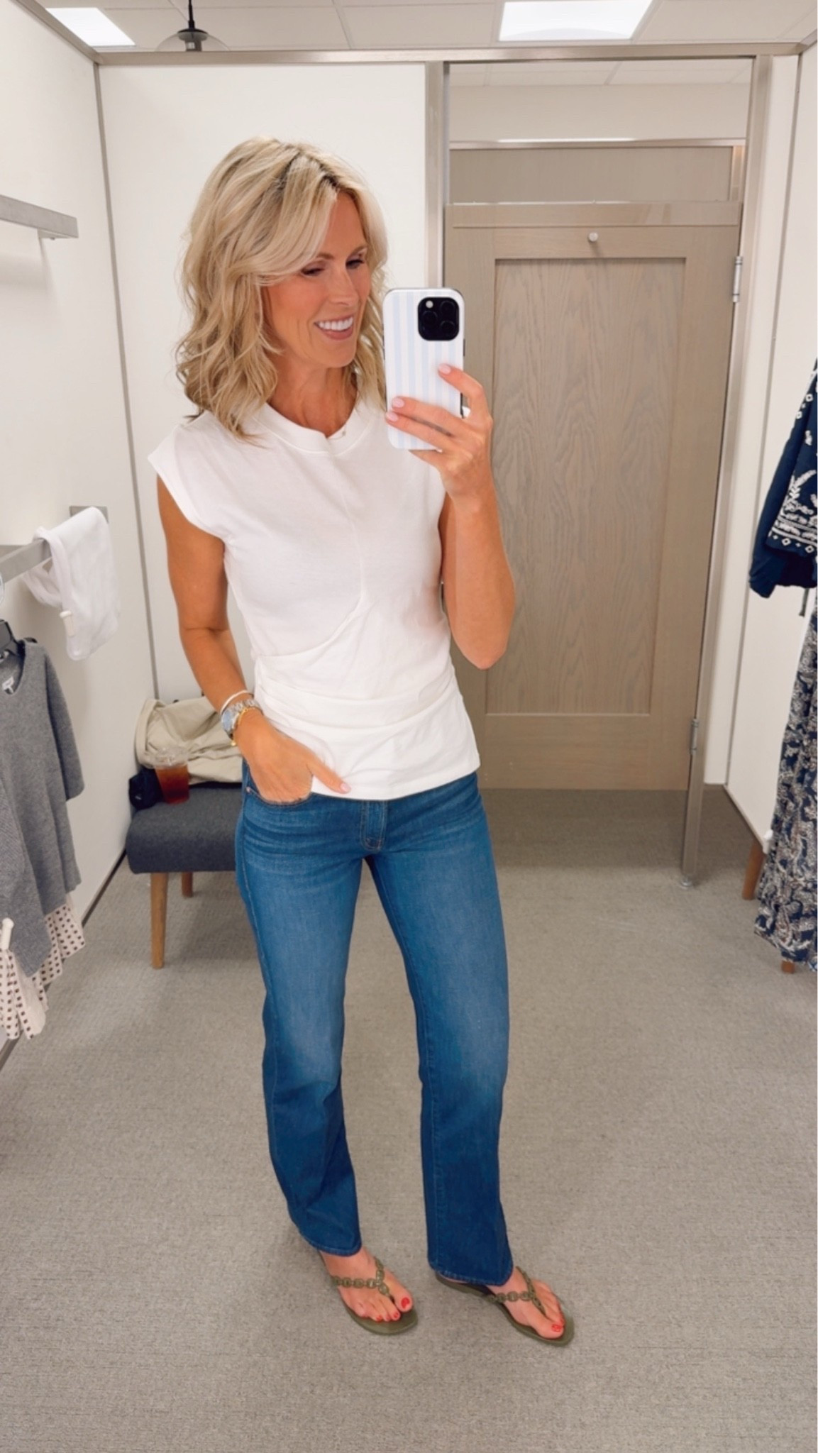 Love an outfit built around great basics. 🤍 This ruched muscle tee is so flattering, and these jeans have the perfect fit. Such an easy combination you’ll wear on repeat. Linking the outfit here!

white tank, muscle tee, Pistola top, Veronica Beard jeans, blue jeans, casual outfit, everyday style, elevated basics, Nordstrom finds, classic wardrobe, timeless fashion, effortless style, LTK outfit

#LTKootd #LTKSeasonal #LTKmomlife