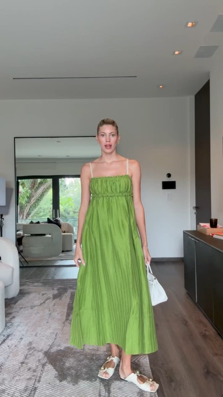 Green midi dress for summer 💐💚 Paired it back with some white accessories! 

#LTKStyleTip