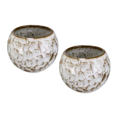 Unique Bargains Handmade Gong Fu Ceramic Teacups Beige 2 Pcs | Target