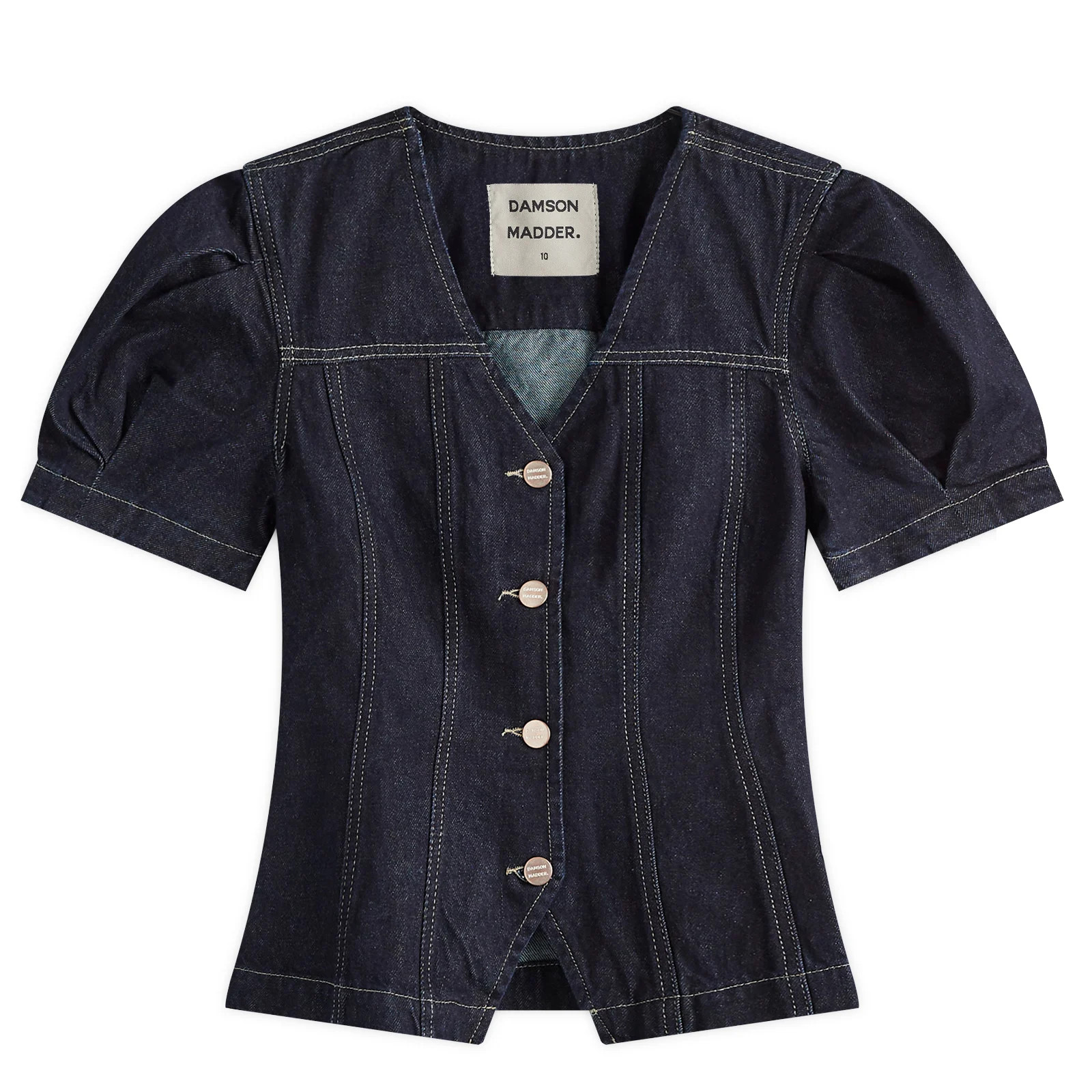 Damson Madder Women's Shell Denim Top in Dark Indigo, Size UK 10 | END. Clothing