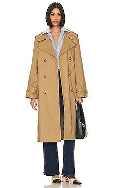 Good American Chino Trench Coat in Good Khaki001 from Revolve.com | Revolve Clothing (Global)
