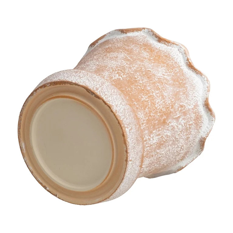 My Texas House 8" Wave Terracotta Ceramic Planter Pot, Indoor & Outdoor Use | Walmart (US)