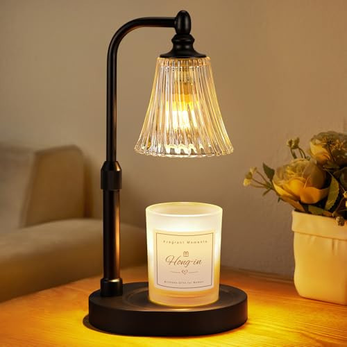 Black Candle Warmer Lamp with Timer Dimmable,Birthday Gifts for Women,Adjustable Height Wax Melt Warmer for Jar Candles,House Warming Gifts New Home,Ideal for Office,Bedroom Home Decor | Amazon (US)