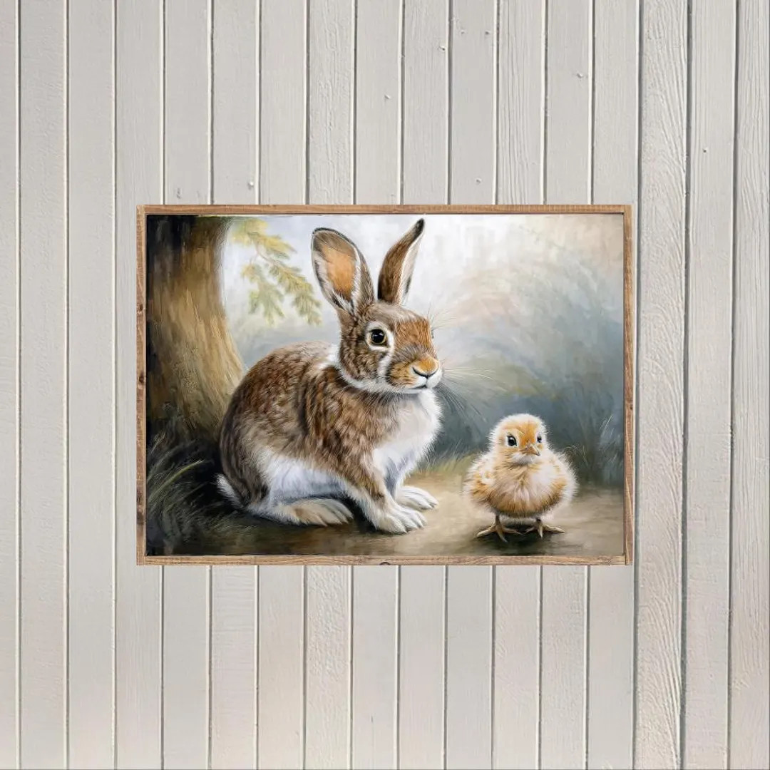 Easter Friends Canvas Printed Sign - Etsy | Etsy (US)