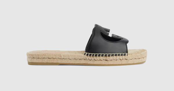 Men's Interlocking G cut-out slide sandal | Gucci (US)