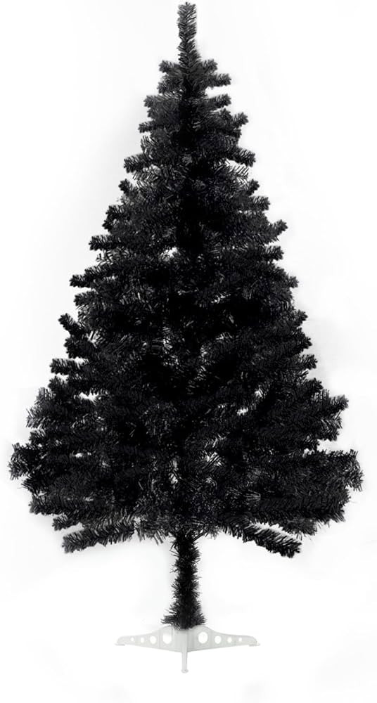 6ft Black Christmas Tree Seasonal Holiday Decoration for Home, Office, Party, Halloween Decoratio... | Amazon (US)