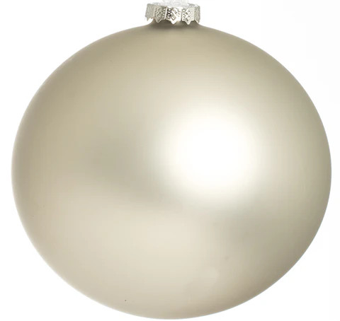 Ivory Pearlized Ball | The Enchanted Home