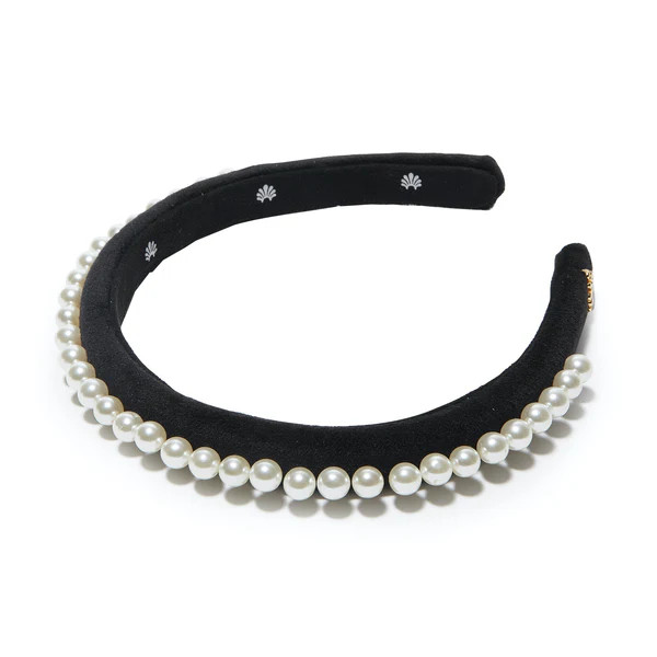 JET PEARL EMBELLISHED VELVET GIGI HEADBAND | LELE SADOUGHI