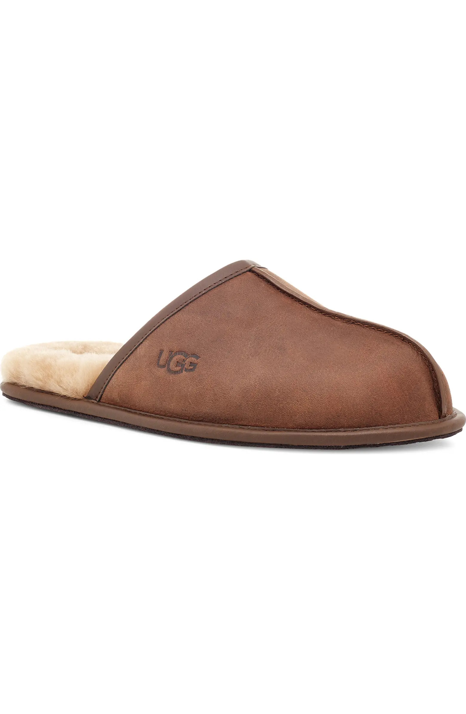 Genuine Shearling Scuff Slipper (Men) | Nordstrom