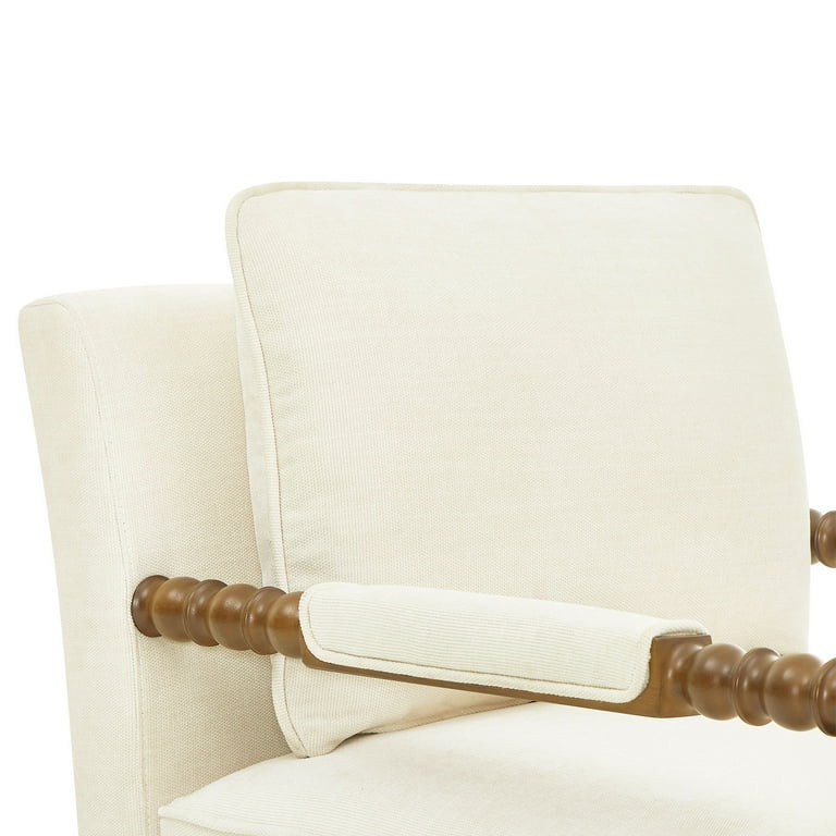 Pioneer Woman Harper Spindle Accent Chair, Antique White Fabric Upholstery | Walmart (US)