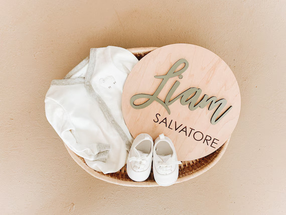 Nursery Name Sign Wooden Name Sign Newborn Photo Prop Baby | Etsy | Etsy (US)