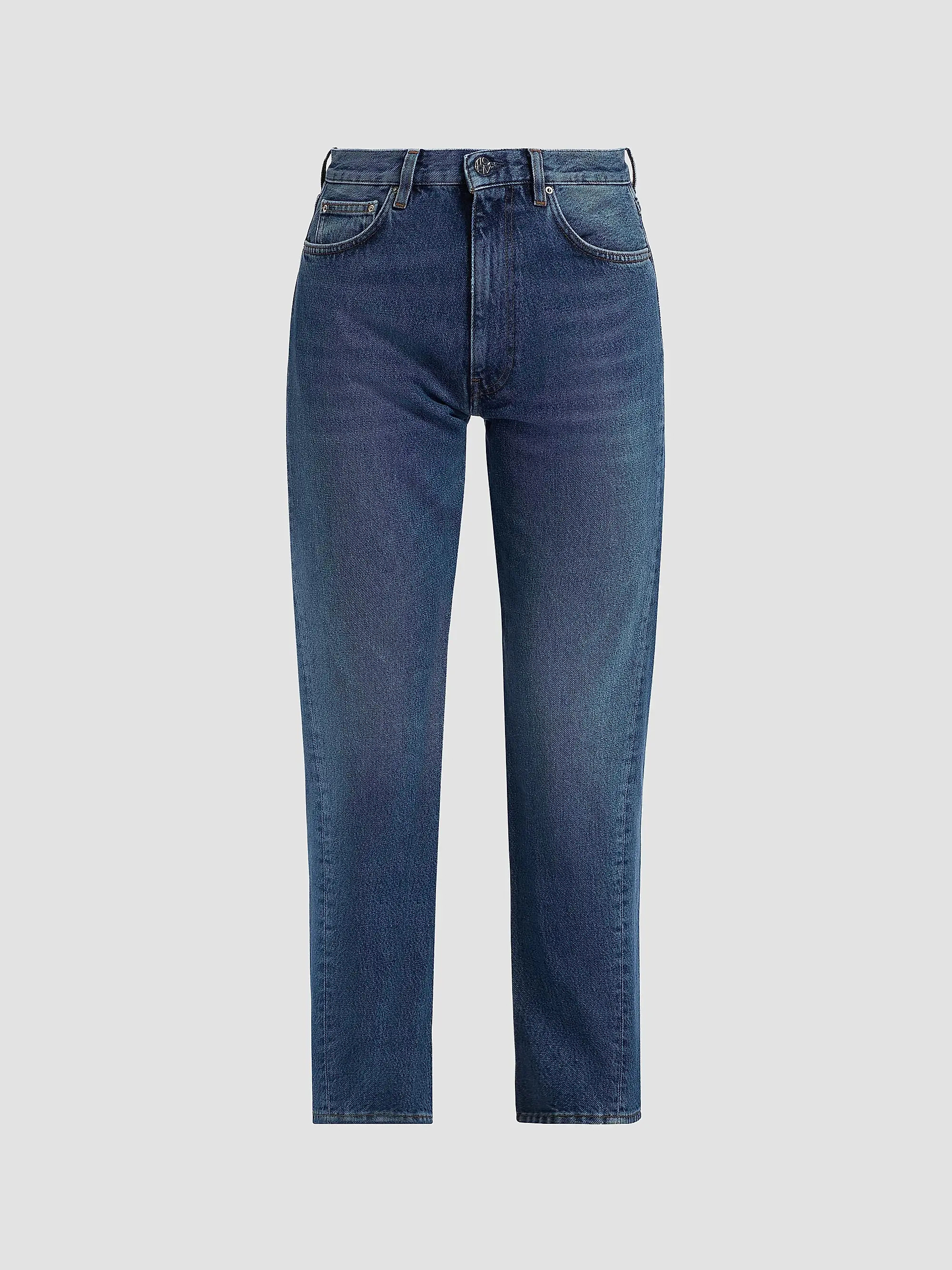 Toteme Twisted Seam Mid-Rise Ankle Jeans | Saks Fifth Avenue | Saks Fifth Avenue