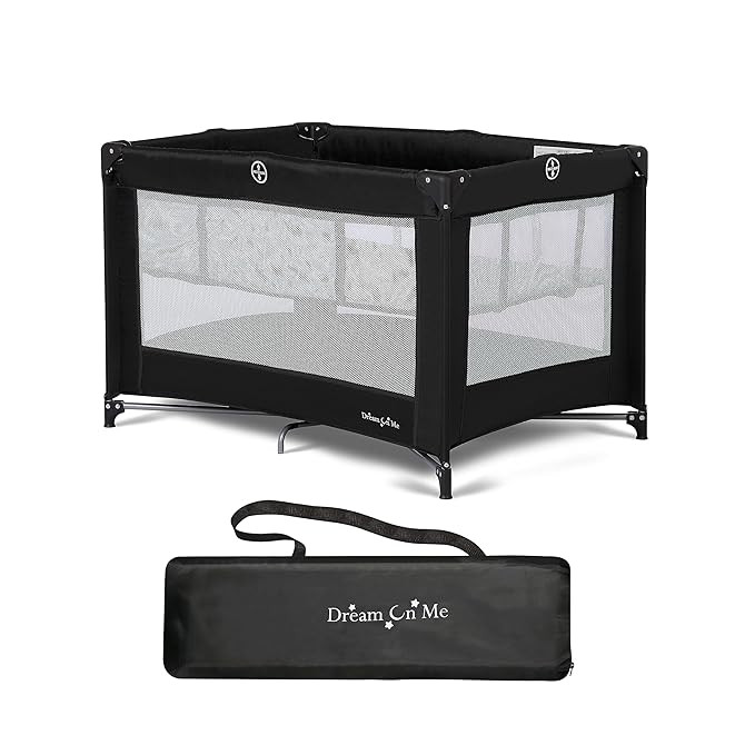 Dream On Me Zazzy Portable Playard with Bassinet in Black, Lightweight Packable and Easy Setup Ba... | Amazon (US)
