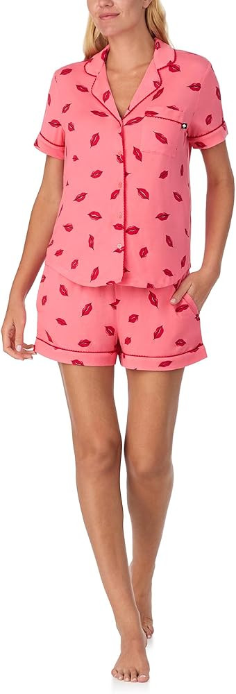 kate spade new york Pajamas for Women 2 Piece Set Comfy Classic Short Sleeve Notch Collar Button ... | Amazon (US)