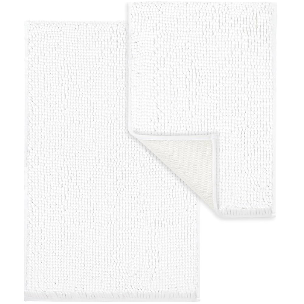 LINLA Bathroom Rugs Sets 2 Piece, Absorbent Soft Chenille Bath Mat, Non-Slip,Quick Dry, Washable,... | Amazon (US)