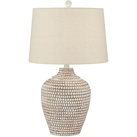Alese Neutral Earth Finish Textured Dot Jug Table Lamp, Resin | Amazon (US)