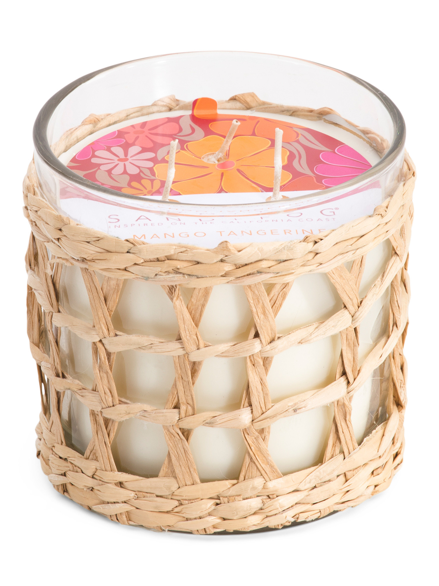 21oz Wicker Flower Mango Tangerine Candle | TJ Maxx