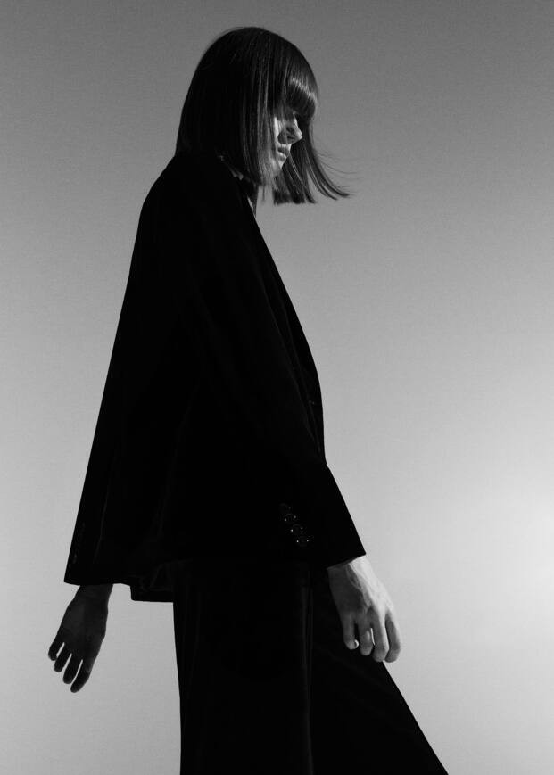 Velvet suit blazer -  Women | Mango USA | MANGO (US)