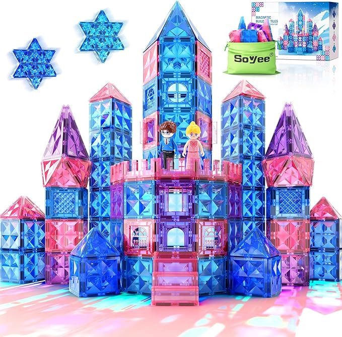 Diamond Magnetic Building Blocks - Frozen Princess Toys for 3-8 Year Old Girls & Boys - 3 4 5 6 Y... | Amazon (US)