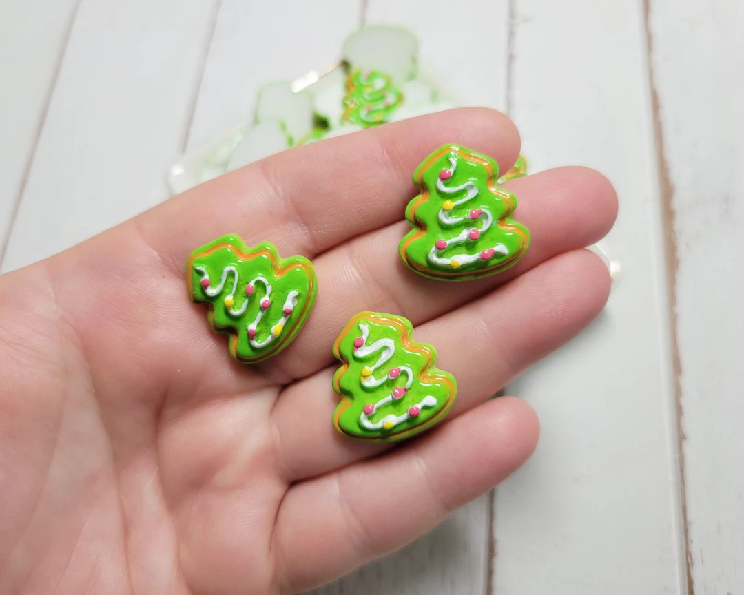 Christmas Cookie Cabochons - Flatback Resin - Kawaii Cabochon - Christmas Cabochons - Slime Charm... | Etsy (US)
