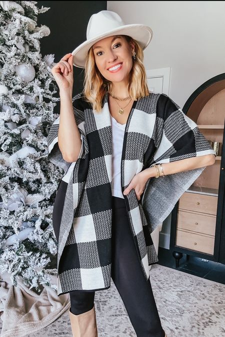 The cutest Walmart wrap marked down to $14.99! Comes in more colors as well! Also linking my adorable Walmart fedora. Amazing quality and comes in 3 colors ! #walmartpartner #walmartfashion @walmart 

#LTKGiftGuide #LTKSeasonal #LTKHoliday