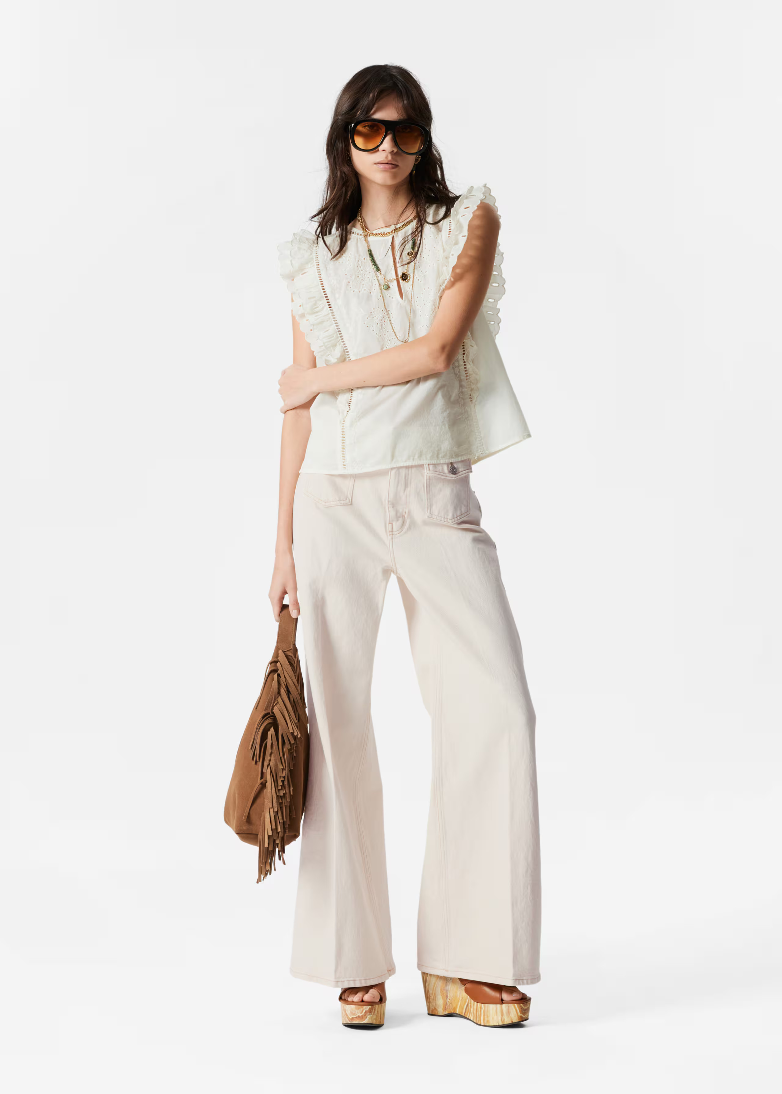 Embroidered Frill Top | & Other Stories UK