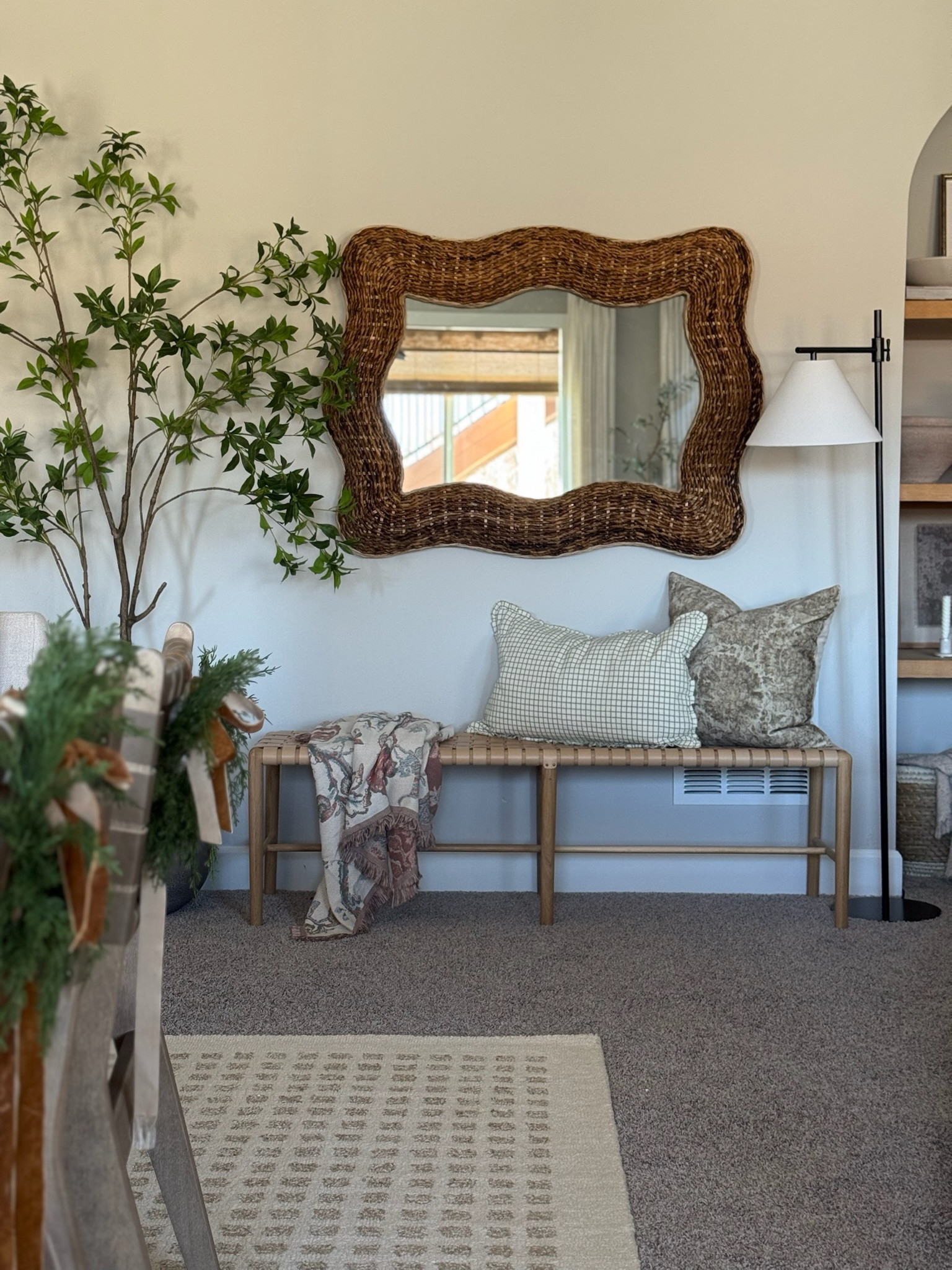 I’m so happy with how this little spot in our basement came together! I couldn’t resist this stunning mirror! 

#LTKHome #LTKStyleTip
