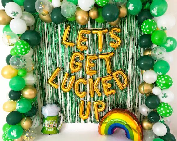 Lets Get Lucked up  St Patricks Day Party Decor St Patricks | Etsy | Etsy (US)