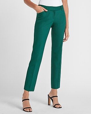Low Rise Columnist Ankle Pant Green Women's 14 | Express