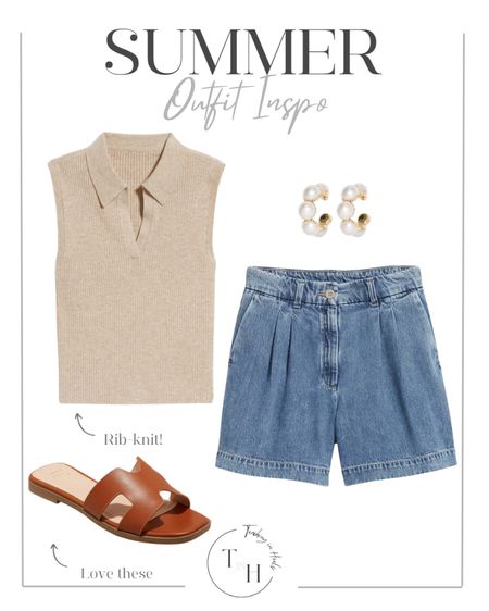 Tailored trouser shorts  rib knit polo sweater  tan slide sandals  mini pearl hoop earrings  old money vibes  old money aesthetic summer OOTD  casual summer OOTD   teacher OOTD  teacher style  teacher work style workwear  business casual  business office outfit  teacher ootd  teacherfit  ootd  trendteacher  teacher outfits  teacher 

#LTKSaleAlert #LTKSeasonal #LTKStyleTip