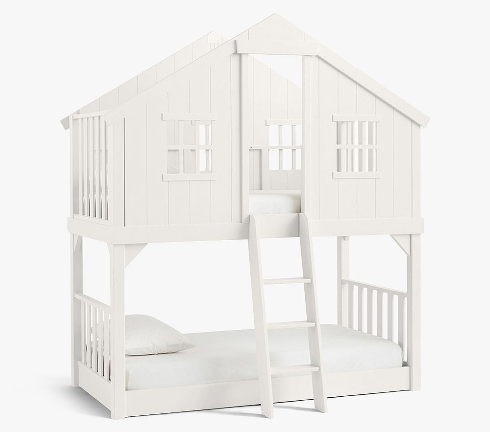 Tree House Twin-Over-Twin Bunk Bed | Pottery Barn Kids