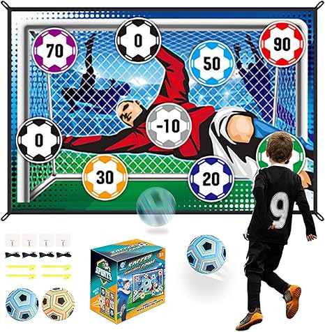 JHHJIFY Soccer Ball Game Mat Set, Soccer Ball Indoor Target Toss Party Game, Sports Toys and Gift... | Amazon (US)