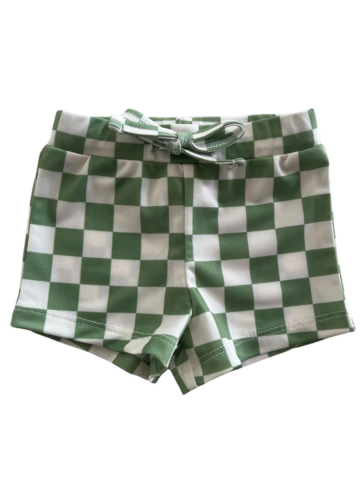 Lime Checkerboard / Riviera Swim Short / UPF 50+ | SpearmintLOVE