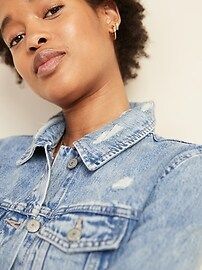 Distressed Jean Jacket for Women | Old Navy (US)