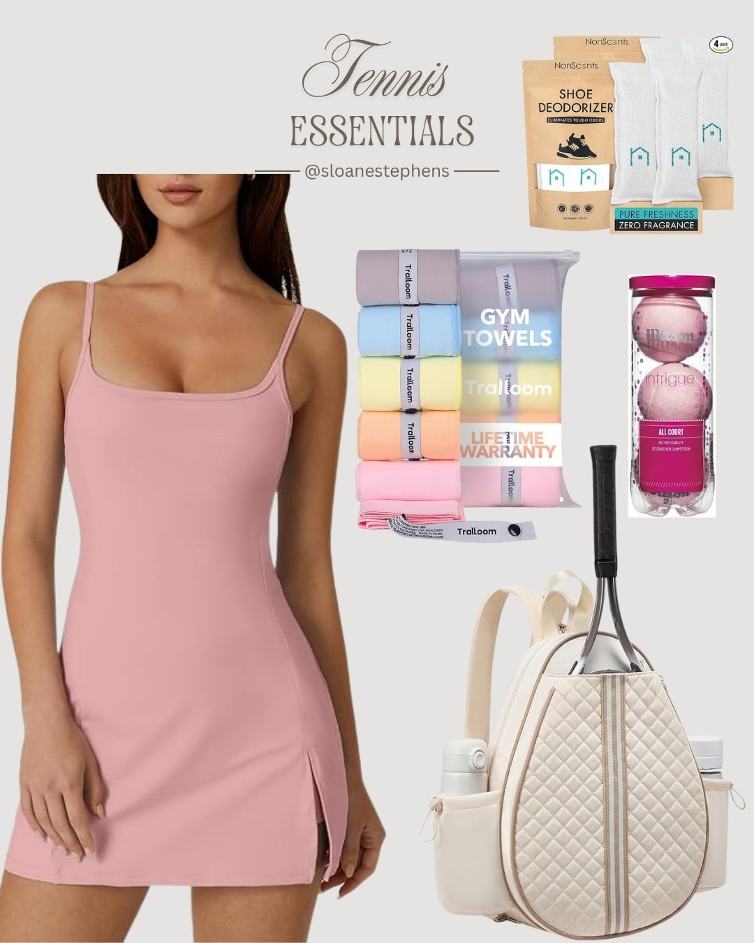 Tennis bag must-haves 🎾💗
Everything you need for the court — from the cutest tennis dress to functional gear that keeps you fresh and organized.
#TennisEssentials #TennisOutfit #CourtStyle #AthleisureLook #LTKStyle #TennisFashion #ActivewearInspo #SportyChic 

 #LTKActive #LTKSaleAlert #LTKFindsUnder100