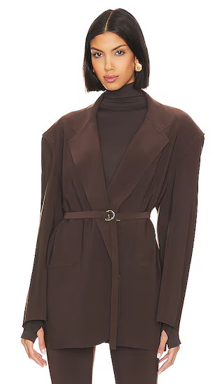 x REVOLVE Oversized Single Breasted Jacket in Chocolate | Revolve Clothing (Global)