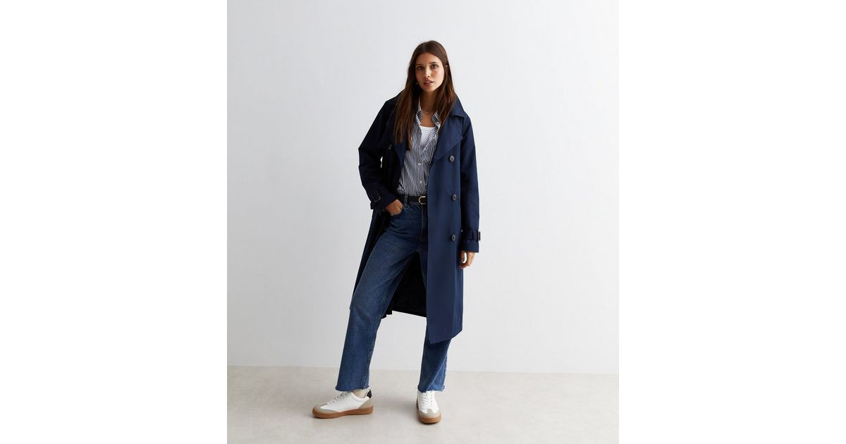 Navy Belted Trench Coat
						
						Add to Saved Items
						Remove from Saved Items | New Look (UK)