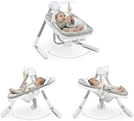 Amazon.com: Ingenuity Anyway Sway 5-Speed Multi-Direction Portable Baby Swing with Vibrations - S... | Amazon (US)